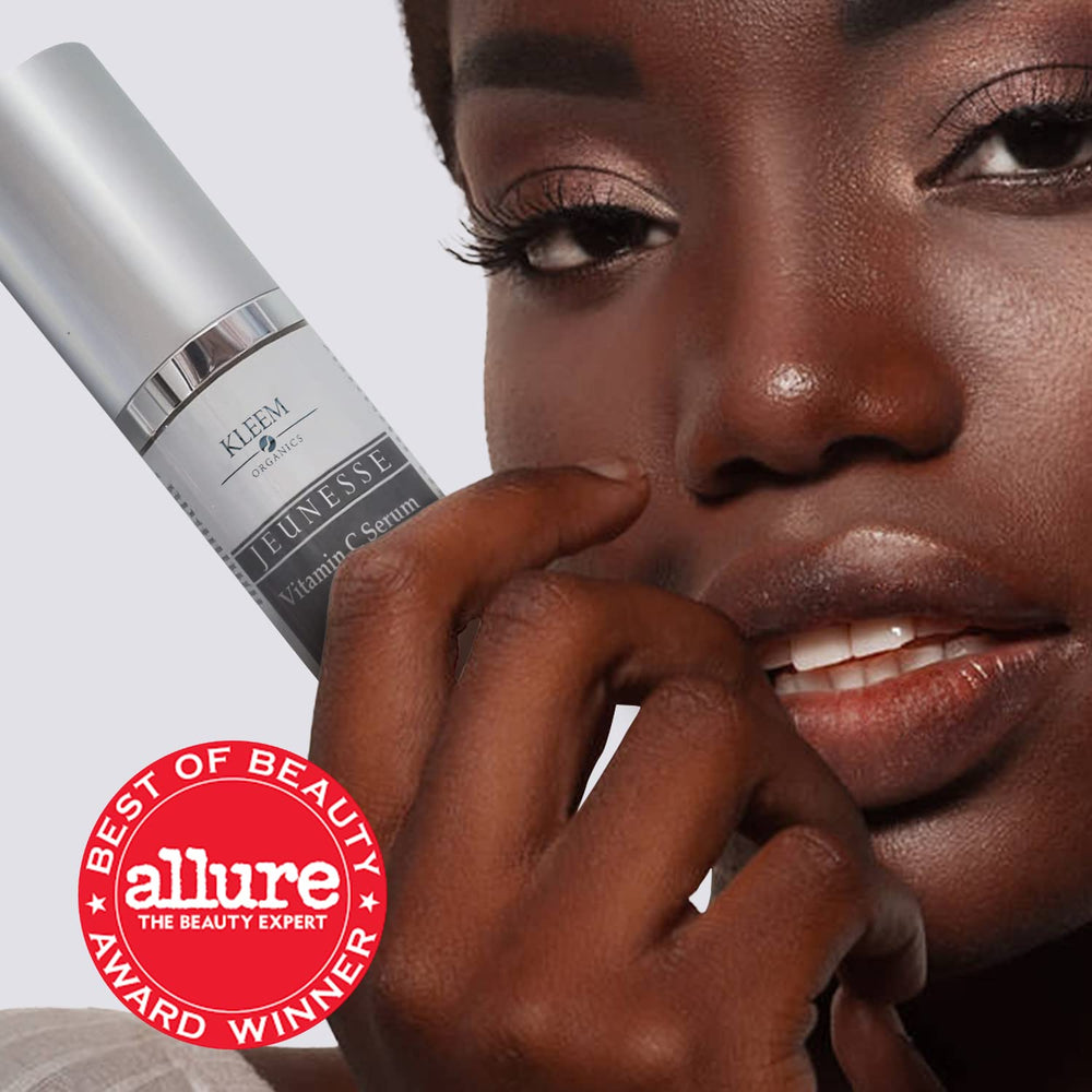 Kleem Organics anti-aging serum softens fine lines and refines pores.