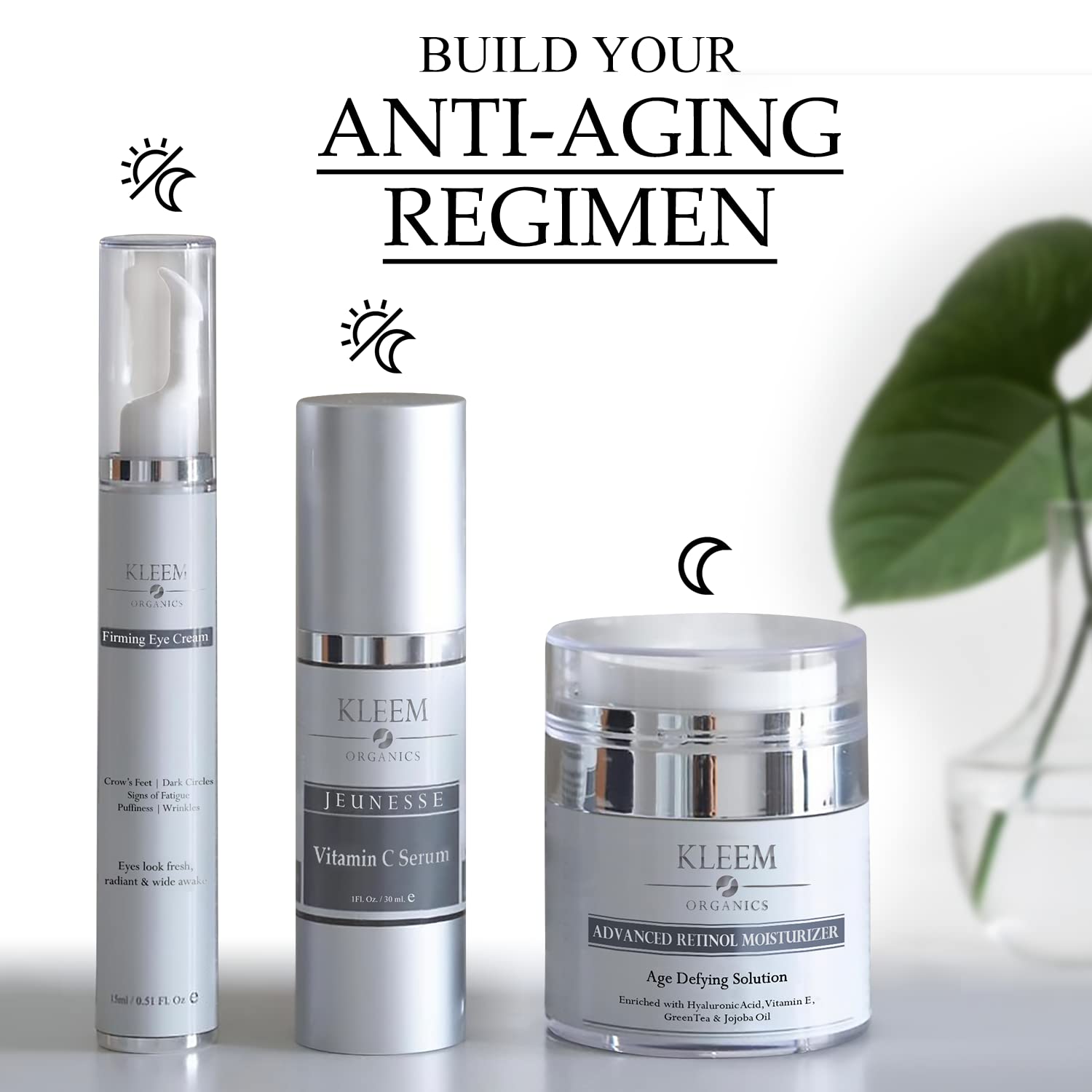Kleem Organics USA-made vegan formula signals clean, ethical formulation.