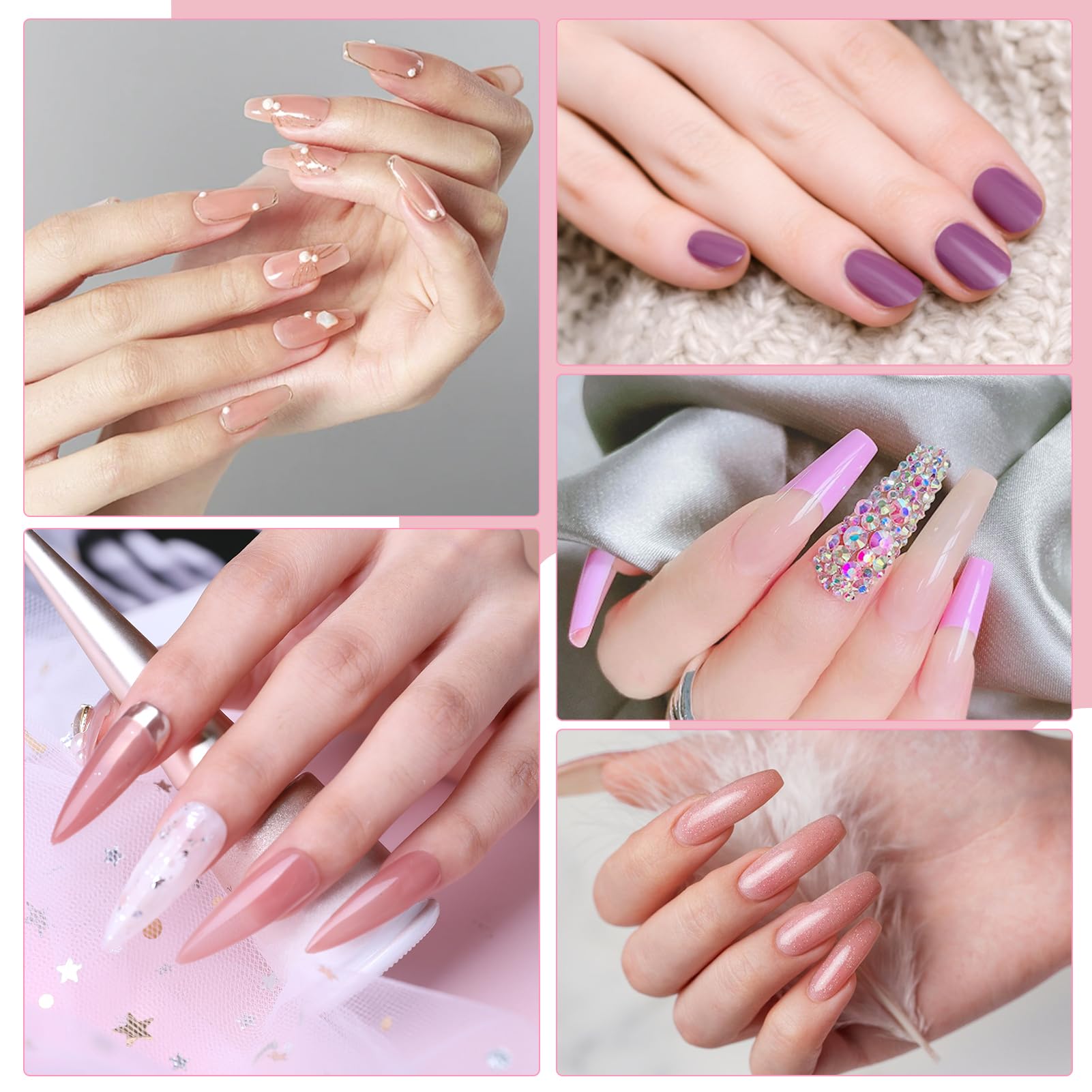 Klemon nail drill with six drills shows adjustable shaping and polishing at home.