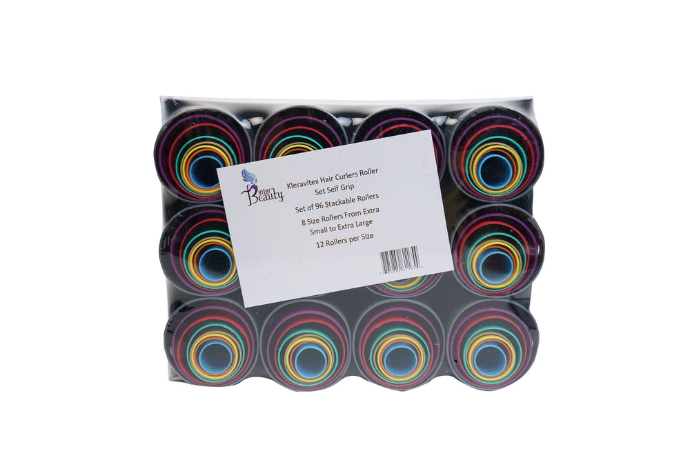 Kleravitex 8-size roller set allowing precise curls and volume control.