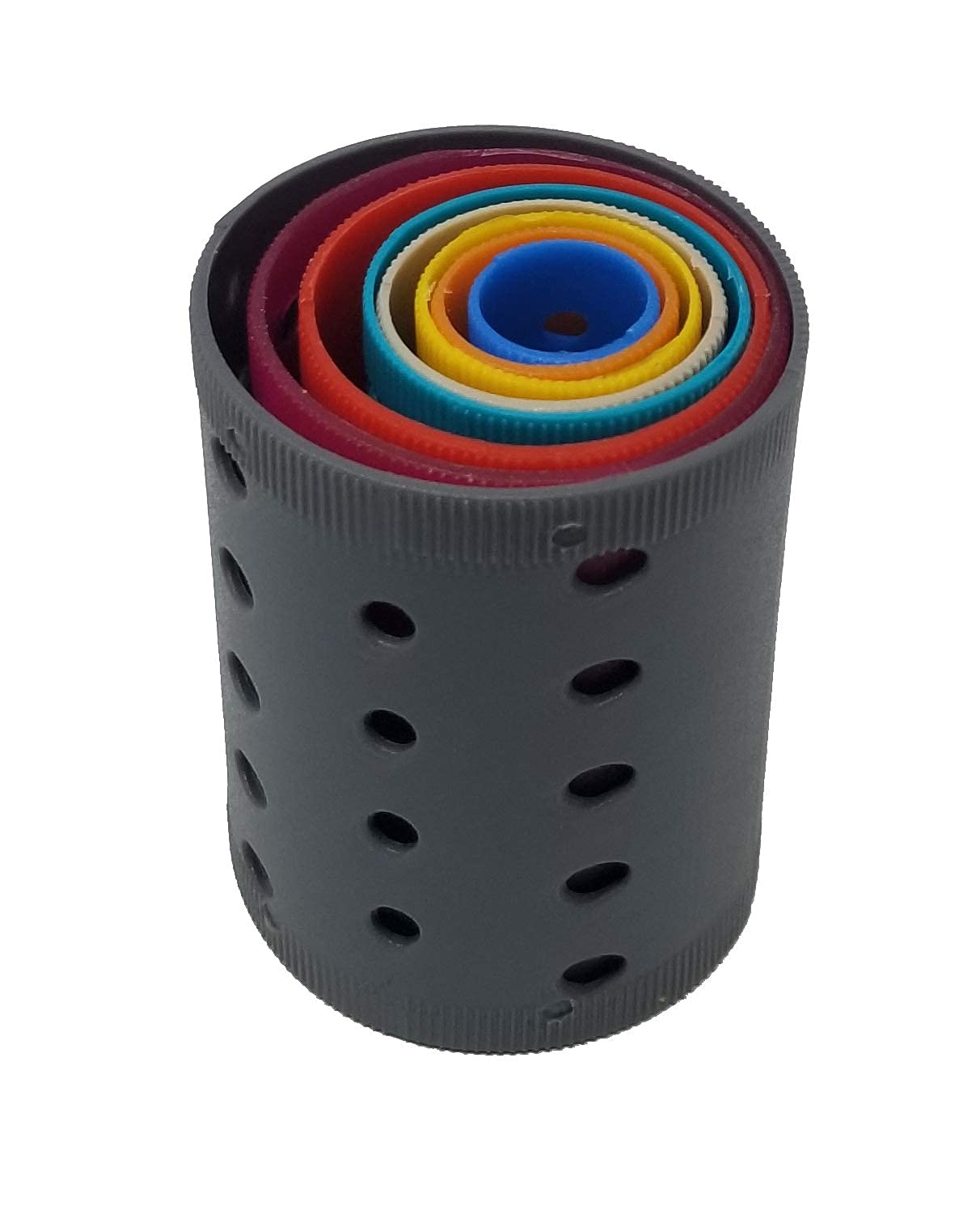 Kleravitex self-grip rollers with ridge edges for gentle hold and removal.