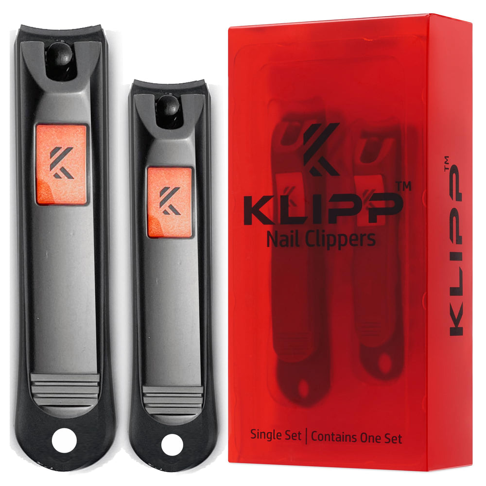 KLIPP nail clipper set close-up of arched blades for precise trimming