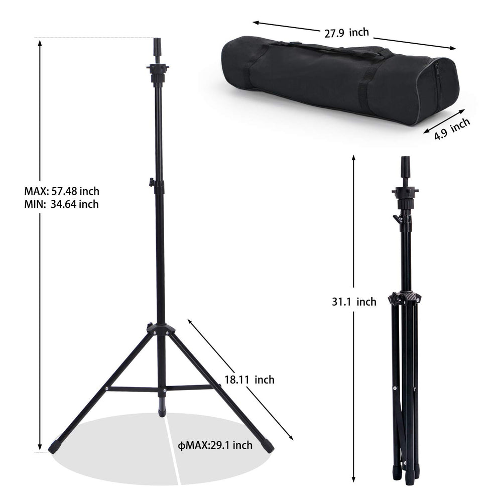 Klvied wig stand kit with T-pins for secure wig mounting.
