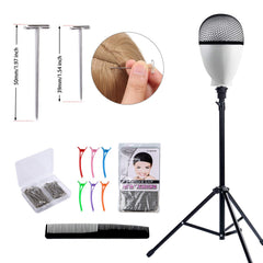 Klvied wig stand carrying bag for easy storage and transport.