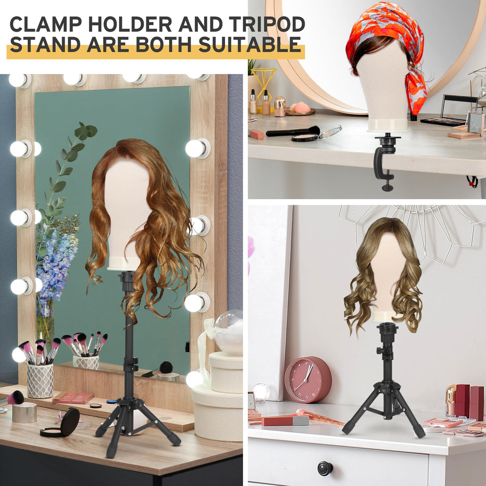 Klvied wig tripod adjustable height enables flexible desktop or floor use