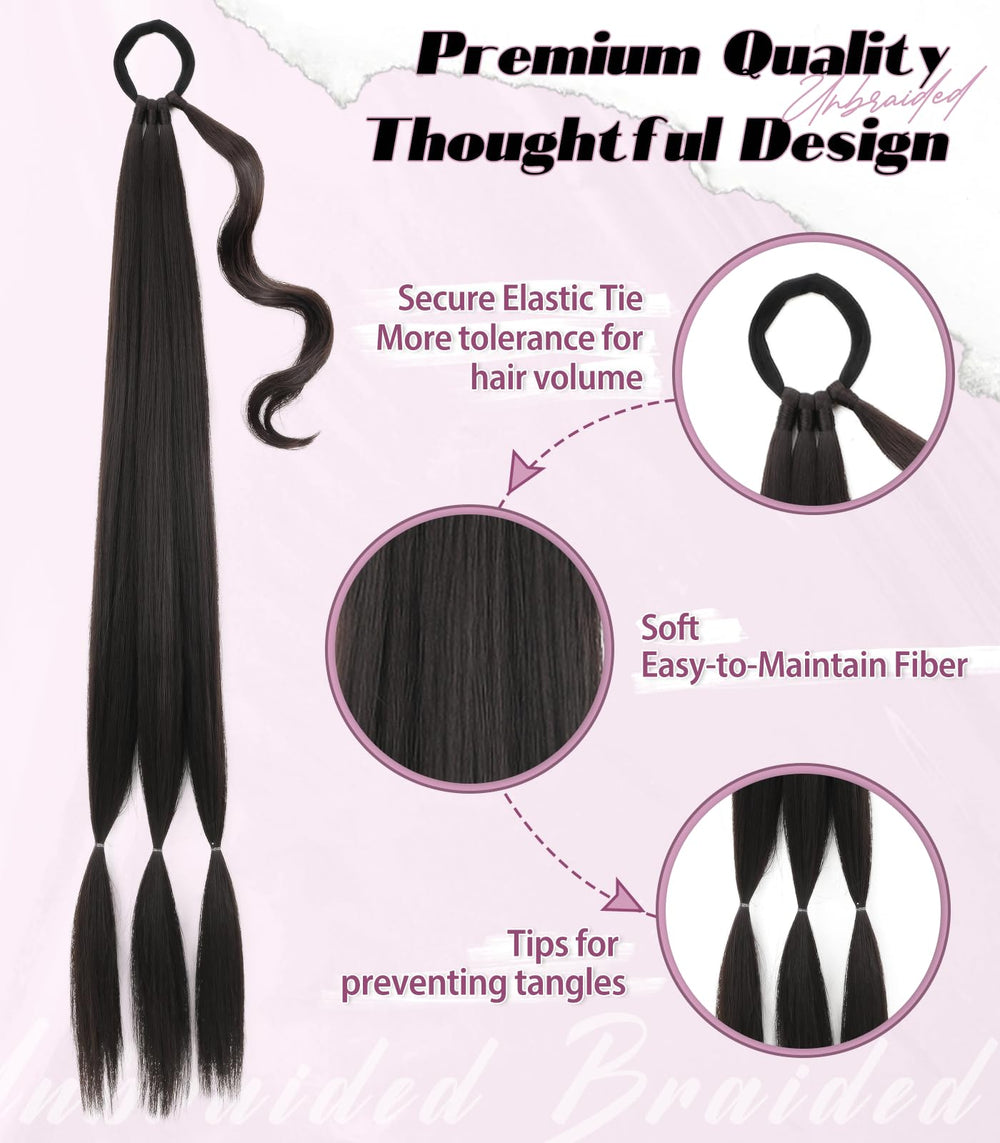 Kmzbasg wrap-around elastic-band attachment demonstrates quick secure fit for confident styling.