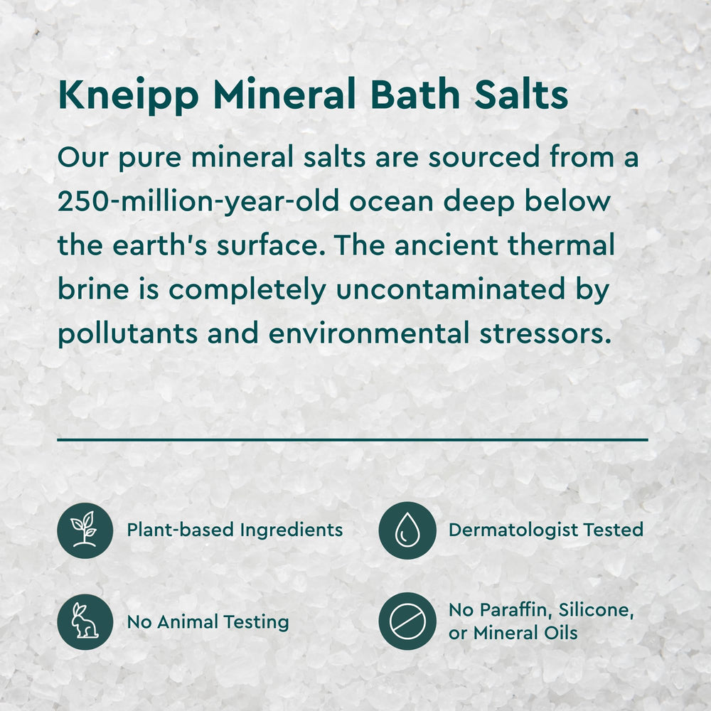 Kneipp all-natural vegan bath salts offering gentle skincare.