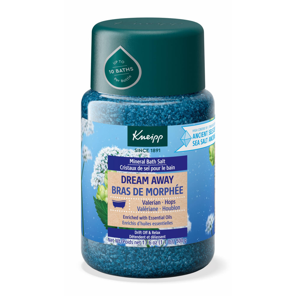 Kneipp Dream Away packaging ready for a calming nighttime ritual.