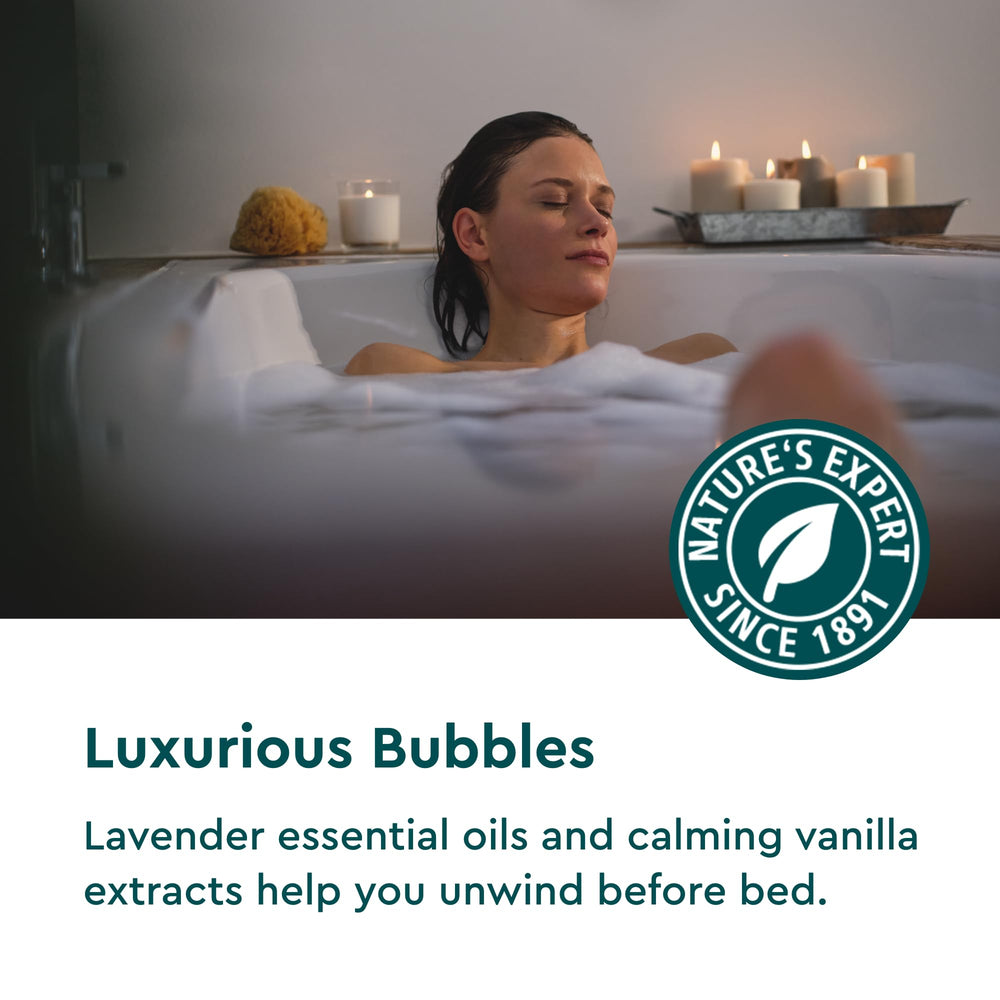 Kneipp Dream Time Lavender & Vanilla blue hue enhances tranquil mood in tub