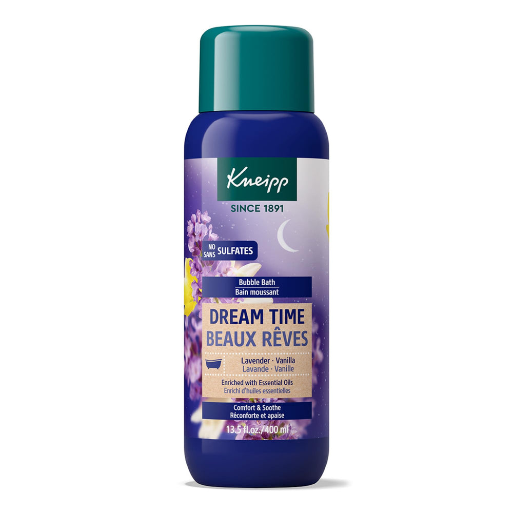Kneipp Dream Time Lavender & Vanilla bottle for a calming bedtime ritual