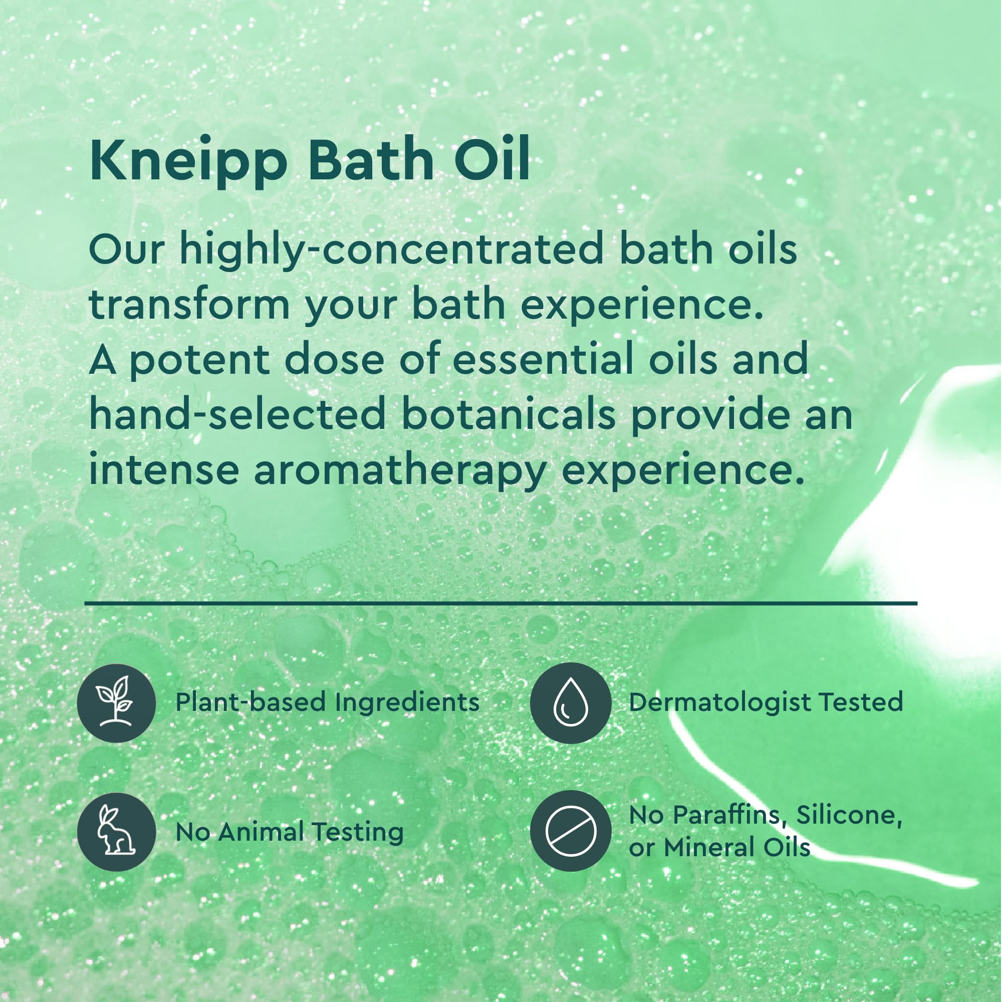 Kneipp Under The Weather Eucalyptus Bath Oil in bath scene evokes calming, revitalizing soak.