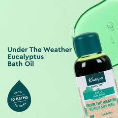 Kneipp Under The Weather Eucalyptus Bath Oil cap for easy, measured dosing.