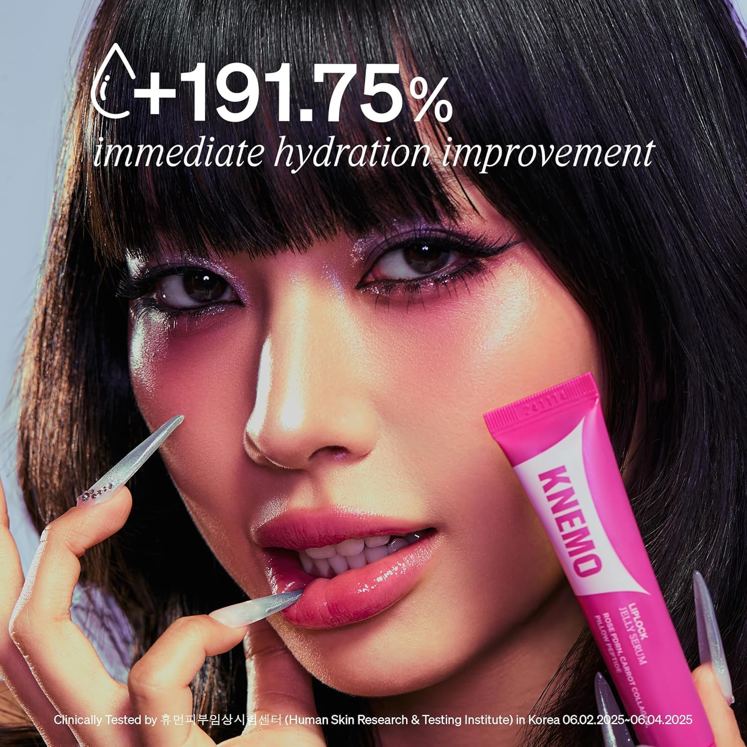 KNEMO LipLock Jelly Serum Carrot Collagen nourishes and conditions lips.