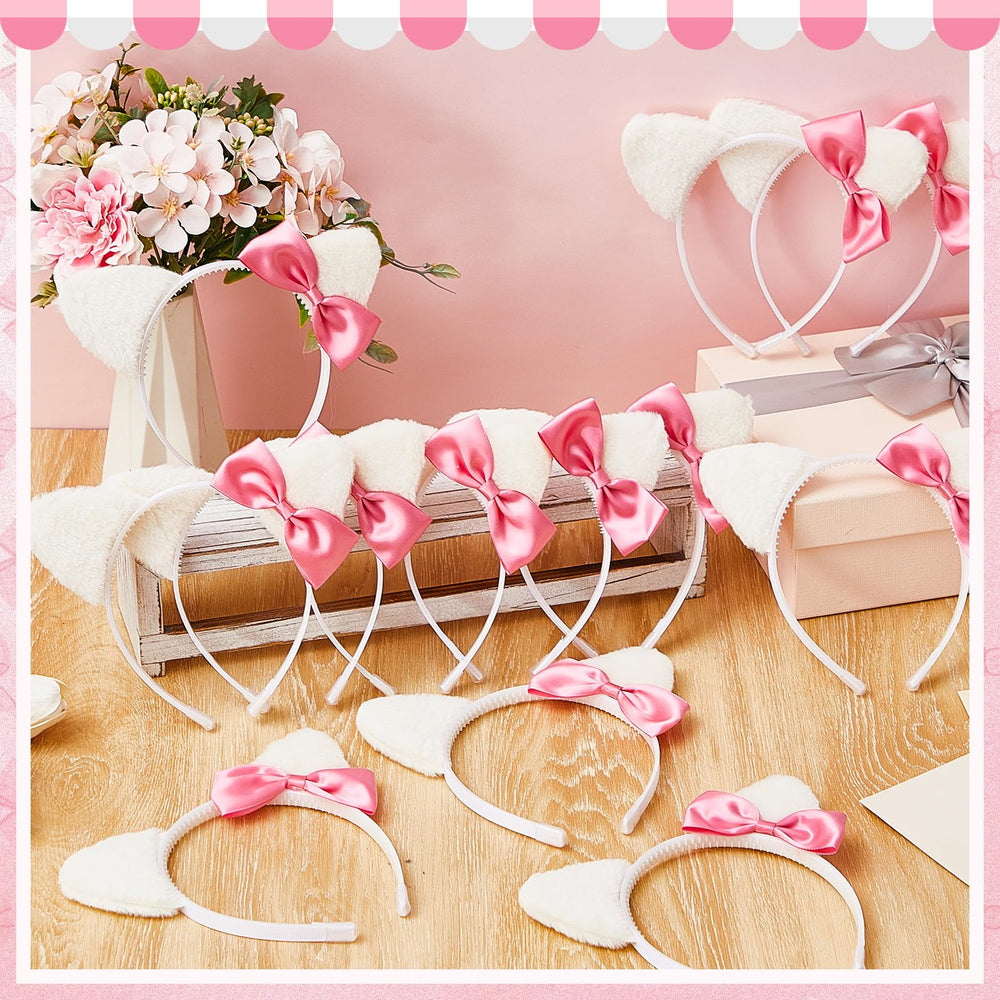 Knitgrip pink party headbands ideal for cat-themed birthday or Halloween fun
