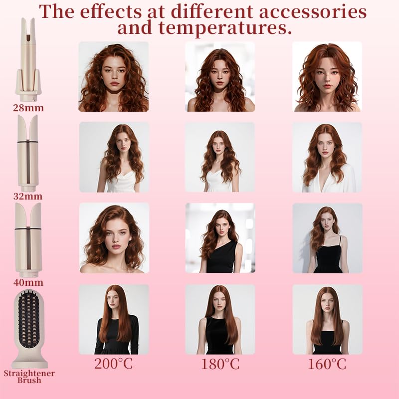 KNJOQ hair straightener brush in use for sleek straight styling