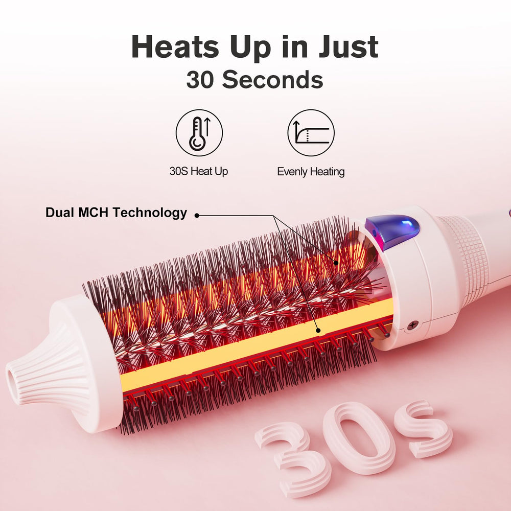 K&K Tourmaline Ionic Hot Brush dual-voltage handle for versatile styling.