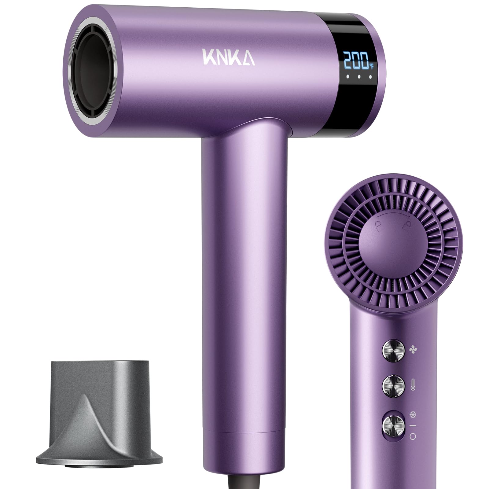 KNKA hair dryer ultra-fast drying for quick at-home styling.