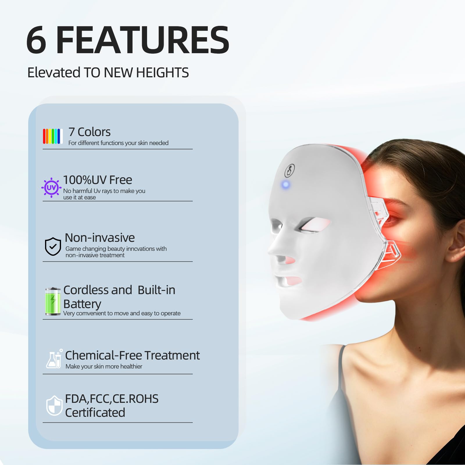 KNNKNN seven-color LED modes offering versatile skincare possibilities
