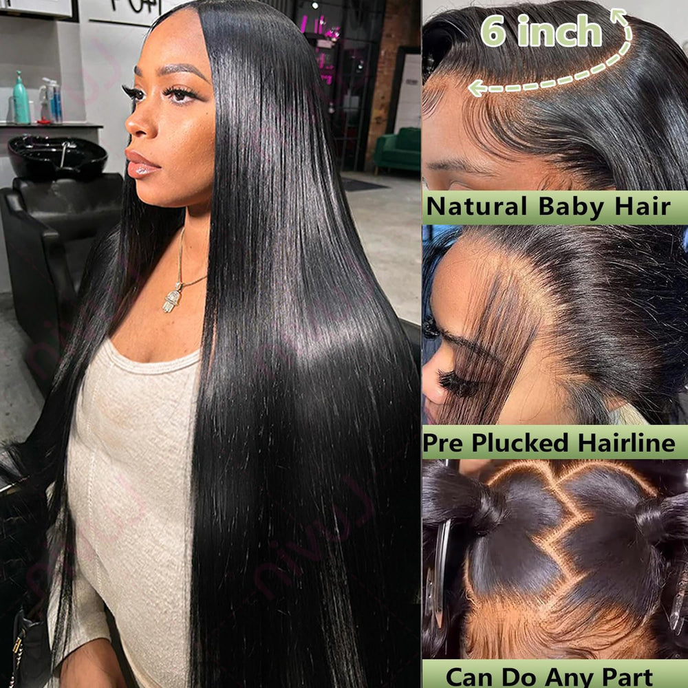 Knosps 13x6 lace front with pre-plucked hairline for easy parting.