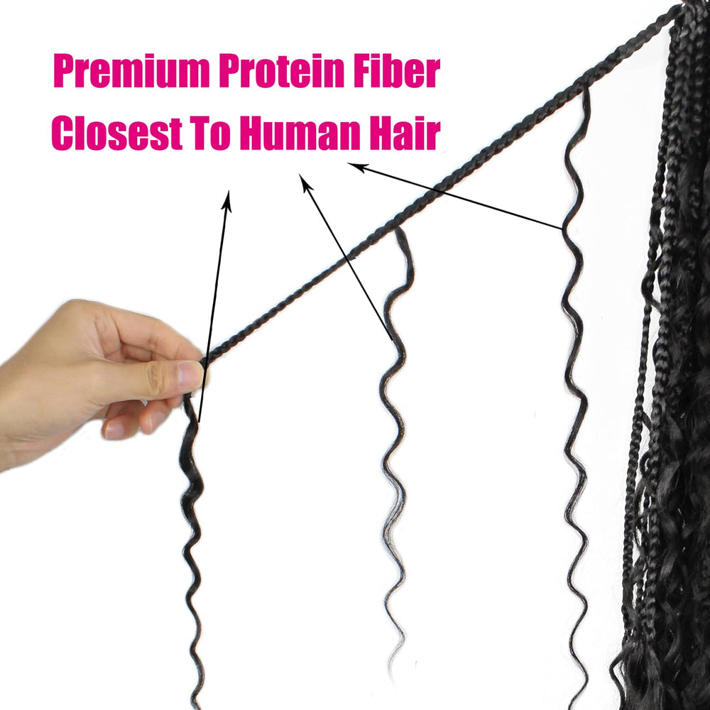 Knovotch Boho Crochet Braids 18in pre-looped installation speeds DIY setup.