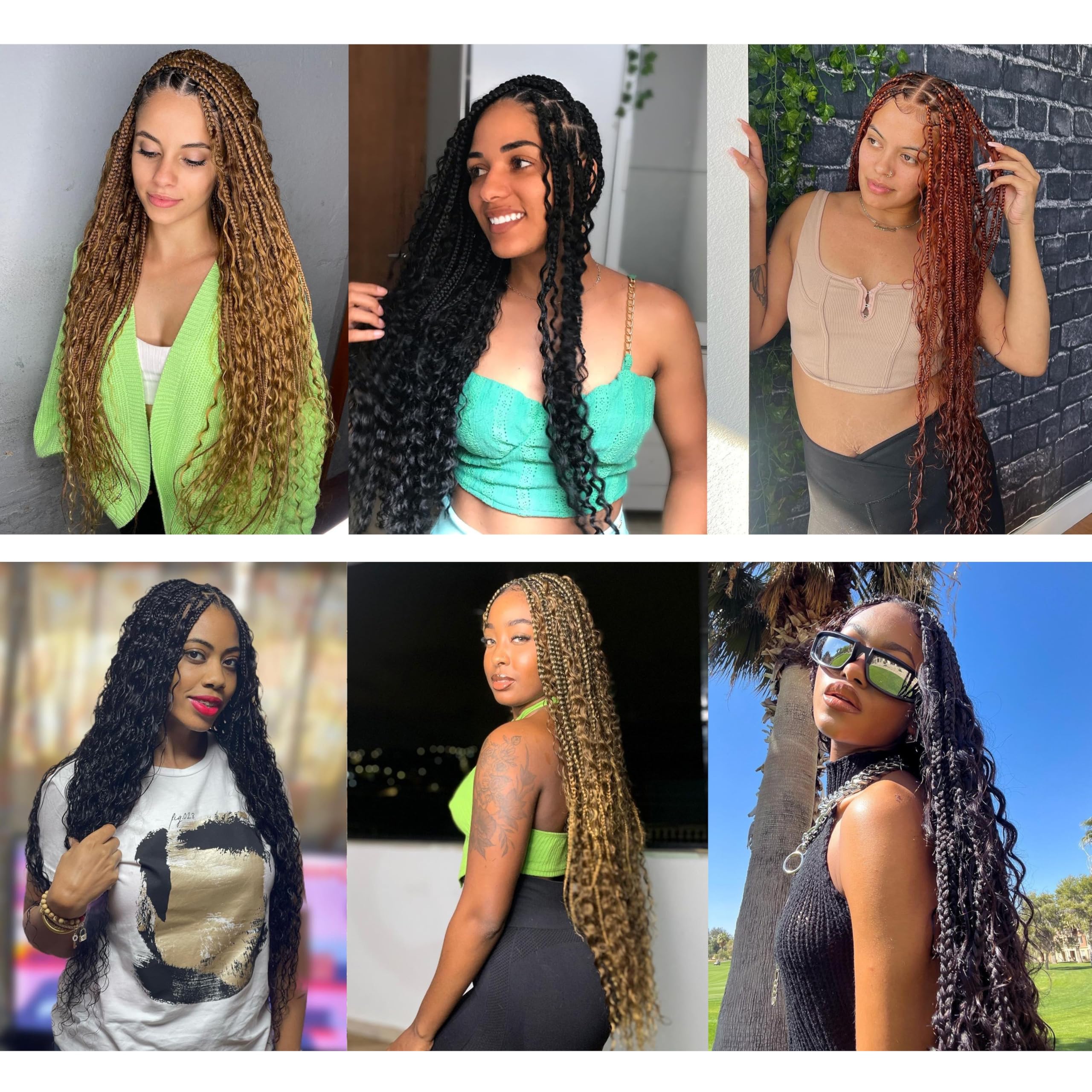 Knovotch Boho Crochet Braids 18in realistic feel and soft, human-hair-like touch for style.