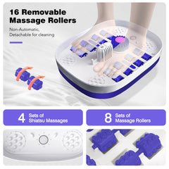 KNQZE collapsible foot spa featuring bubbles and vibrations for a soothing foot massage.