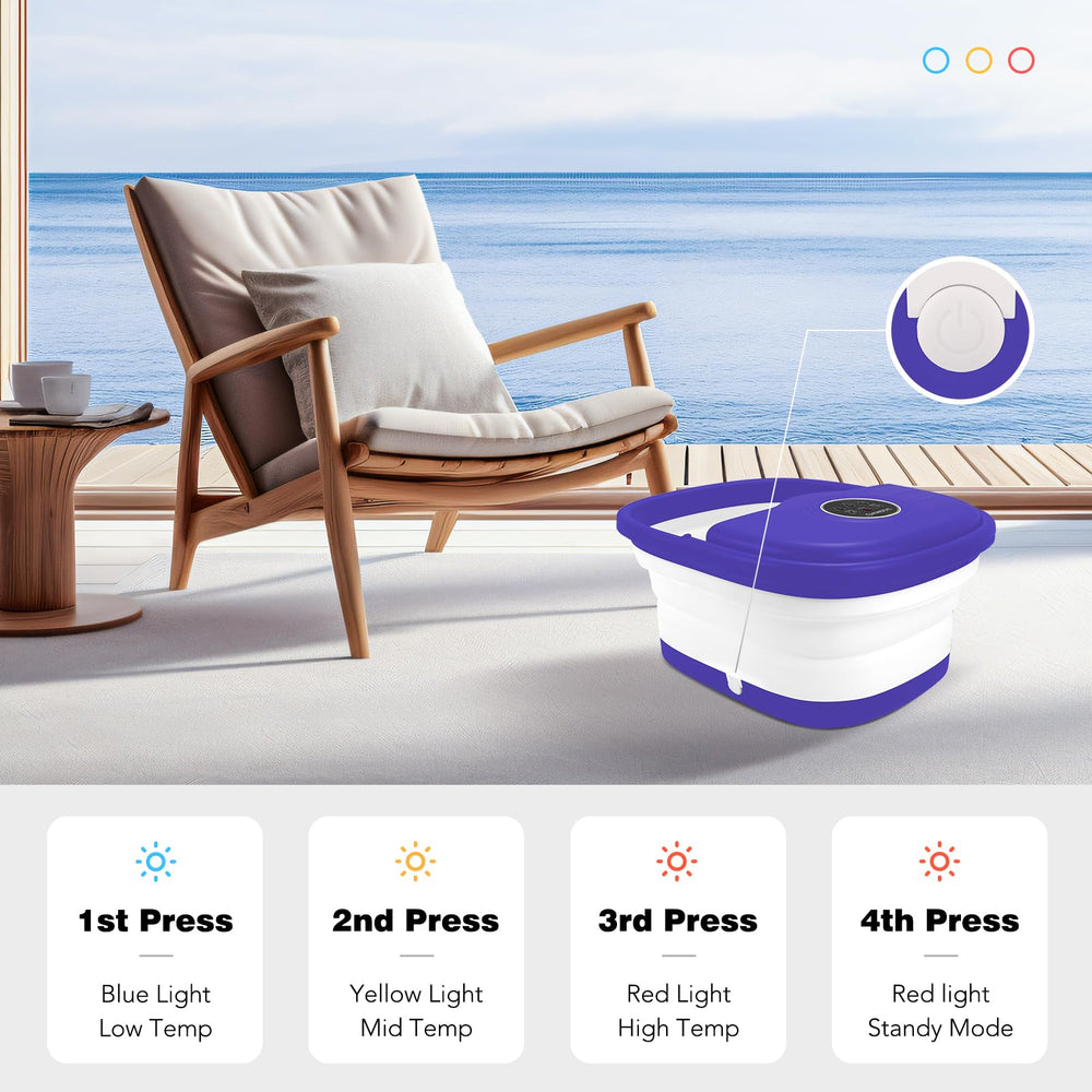 KNQZE collapsible foot spa safe design with hydroelectric separation for stability.