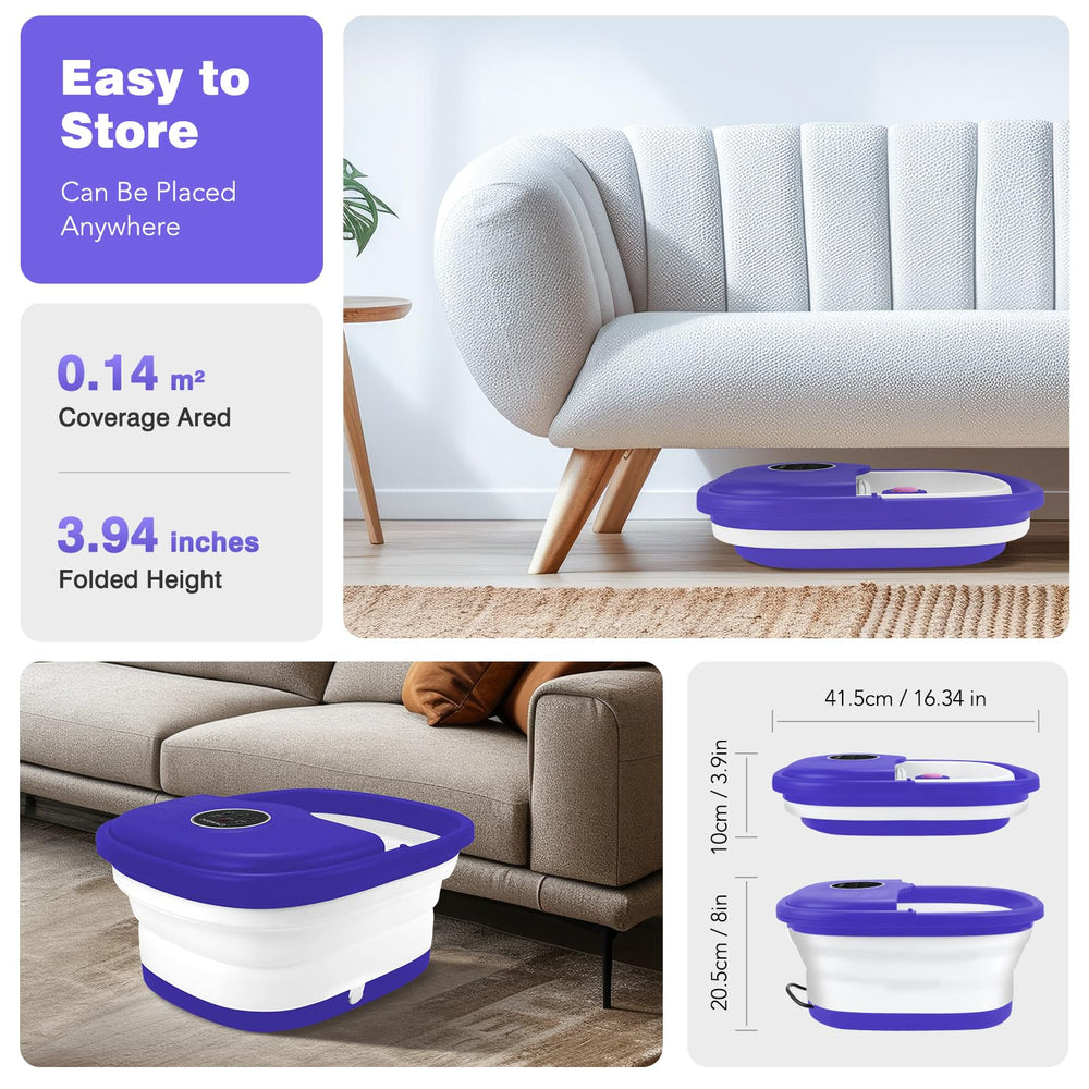 KNQZE collapsible foot spa timer function enables flexible soak durations.