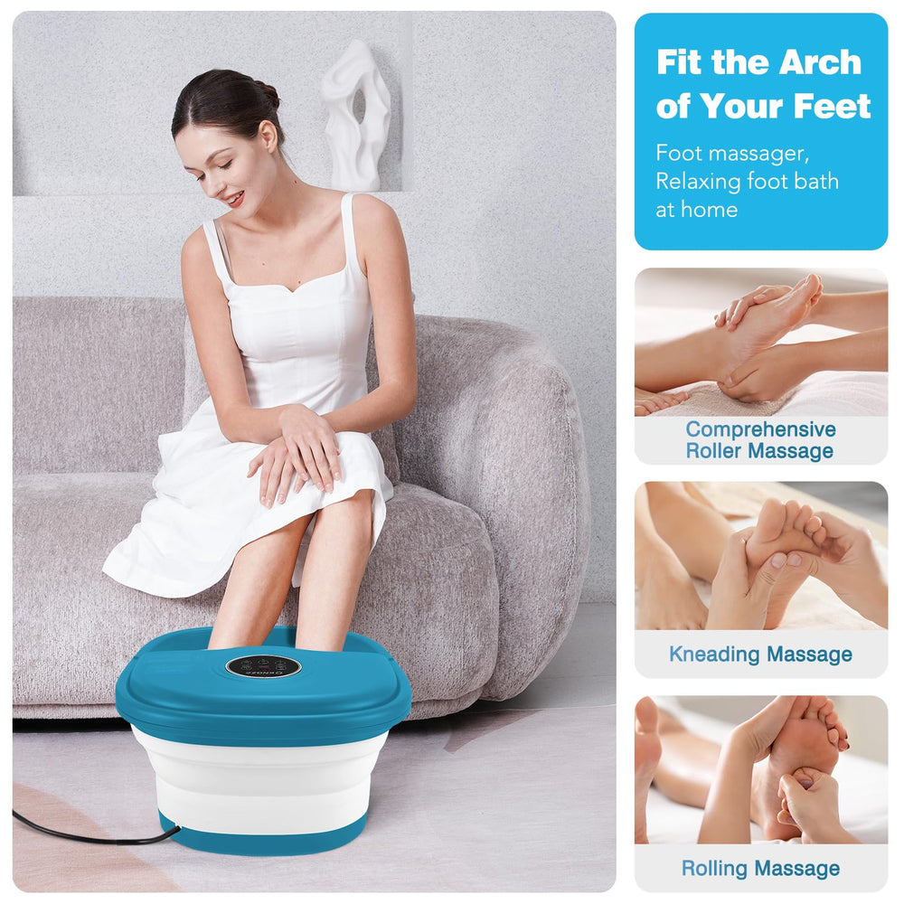 KNQZE foot spa timer control helps customize treatment duration.