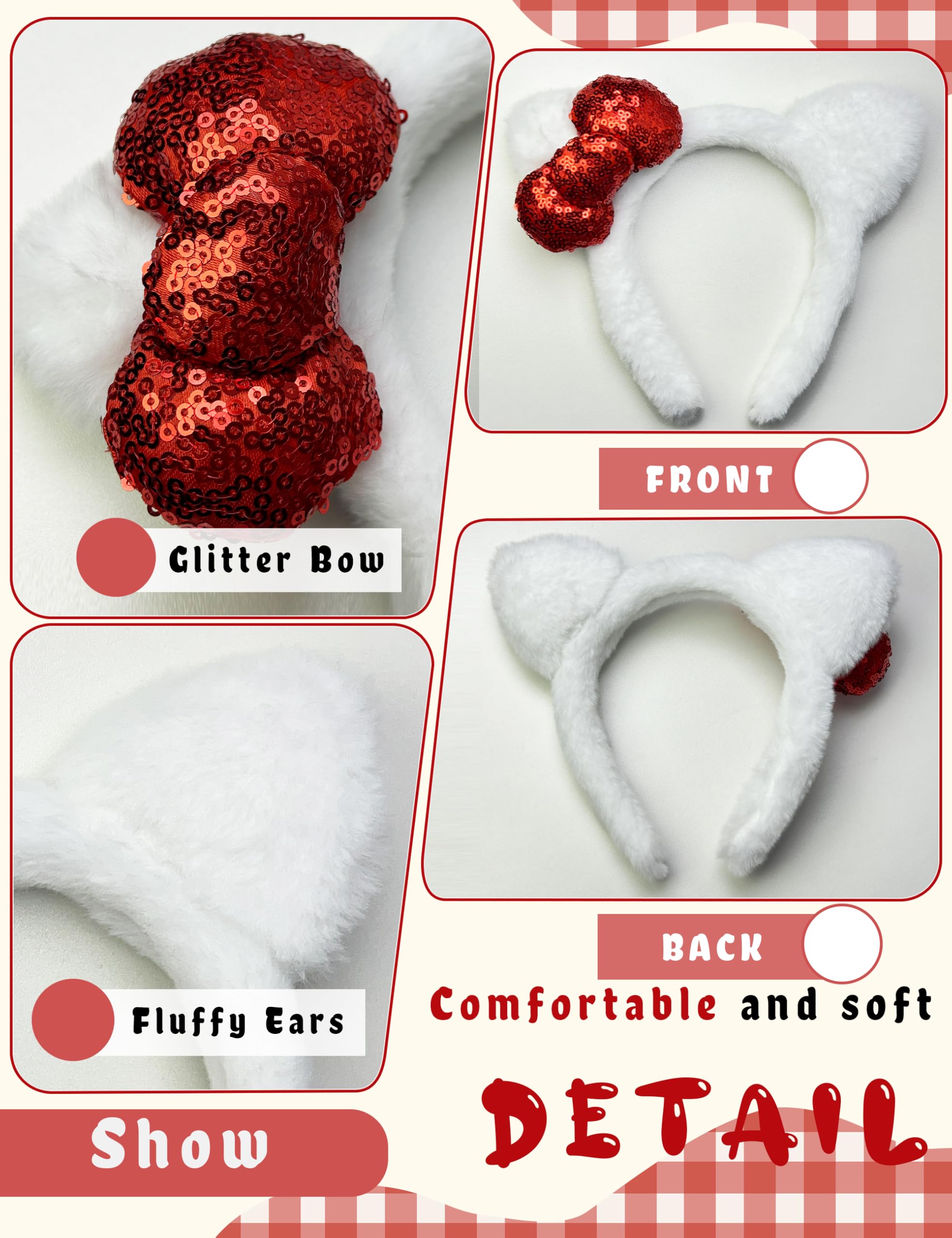 Kobataro kitty ears headband soft fluffy cover delivers comfortable all-day wear