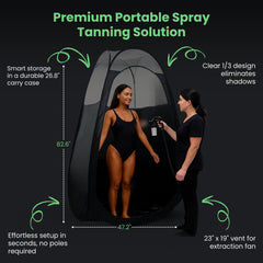 KOBBTAN tent carry case enables effortless transport for mobile tanning gigs and storage.