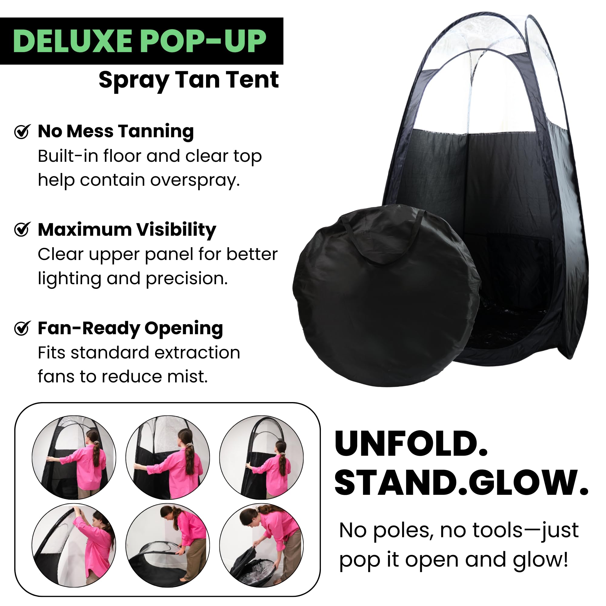 KOBBTAN tent folds compactly for tidy storage when not in use.