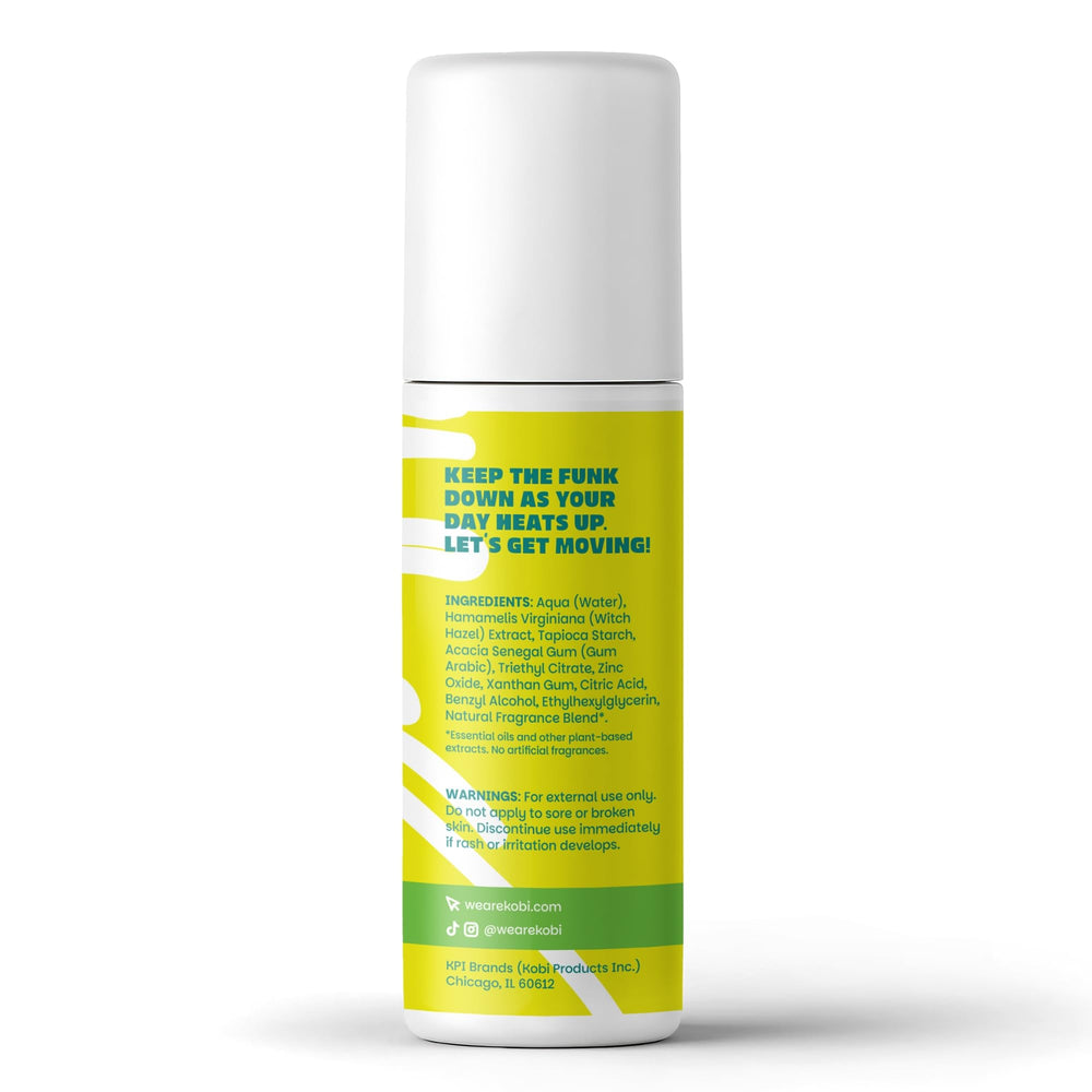 Kobi deodorant large 3 oz bottle designed to last for months.