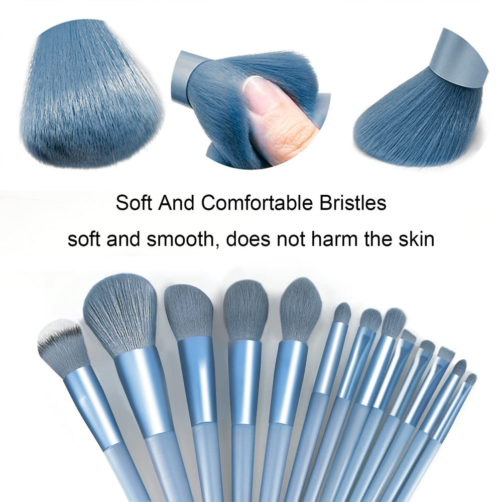 Koccido brush bristles soft closeup shows gentle powder pickup