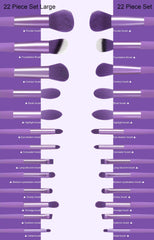 Koccido ergonomic handle brush set demonstrates comfortable grip during makeup.