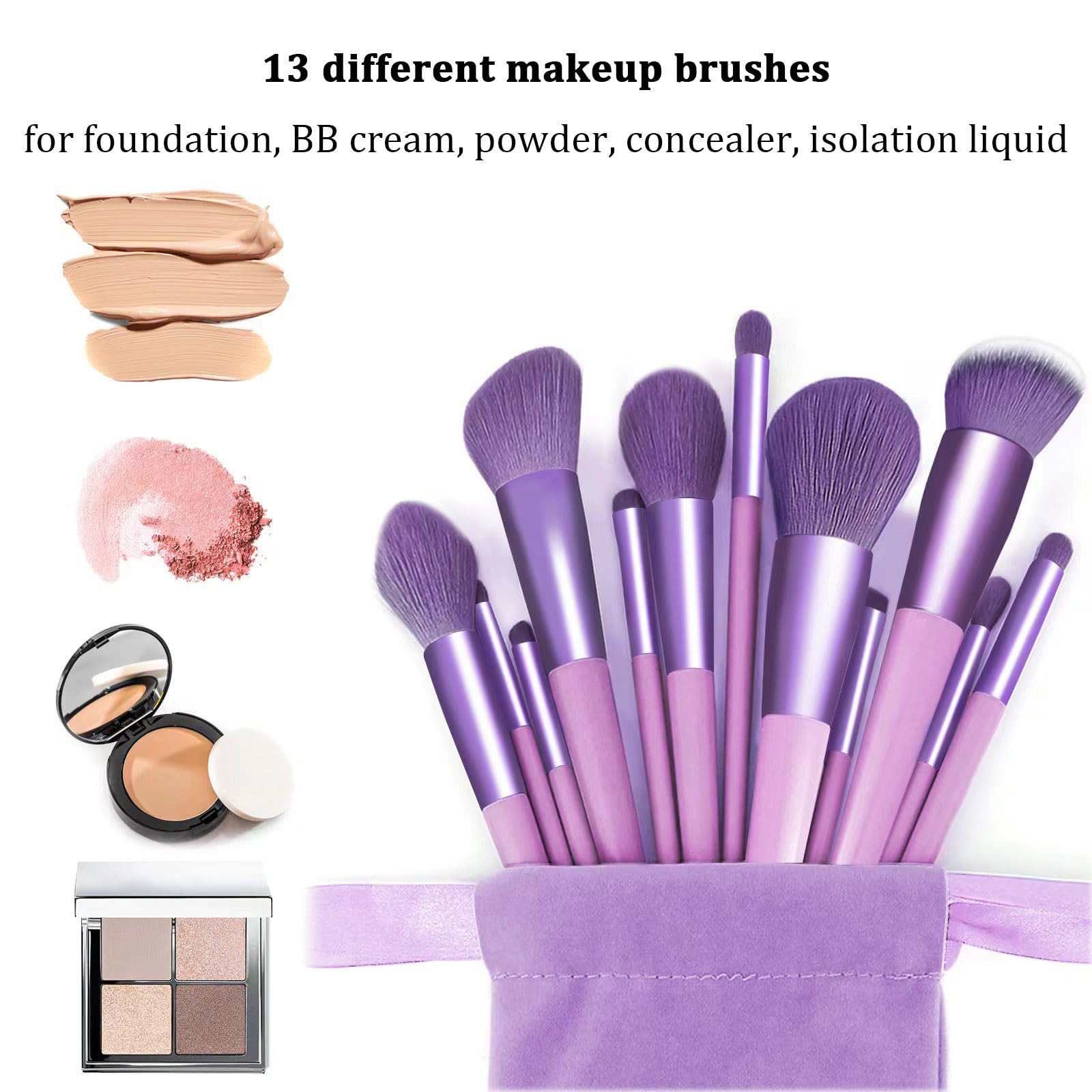 Koccido eyeshadow brush fluffy bristles closeup for even eyeshadow diffusion.