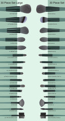 Koccido makeup brushes set green ergonomic handle for comfortable control
