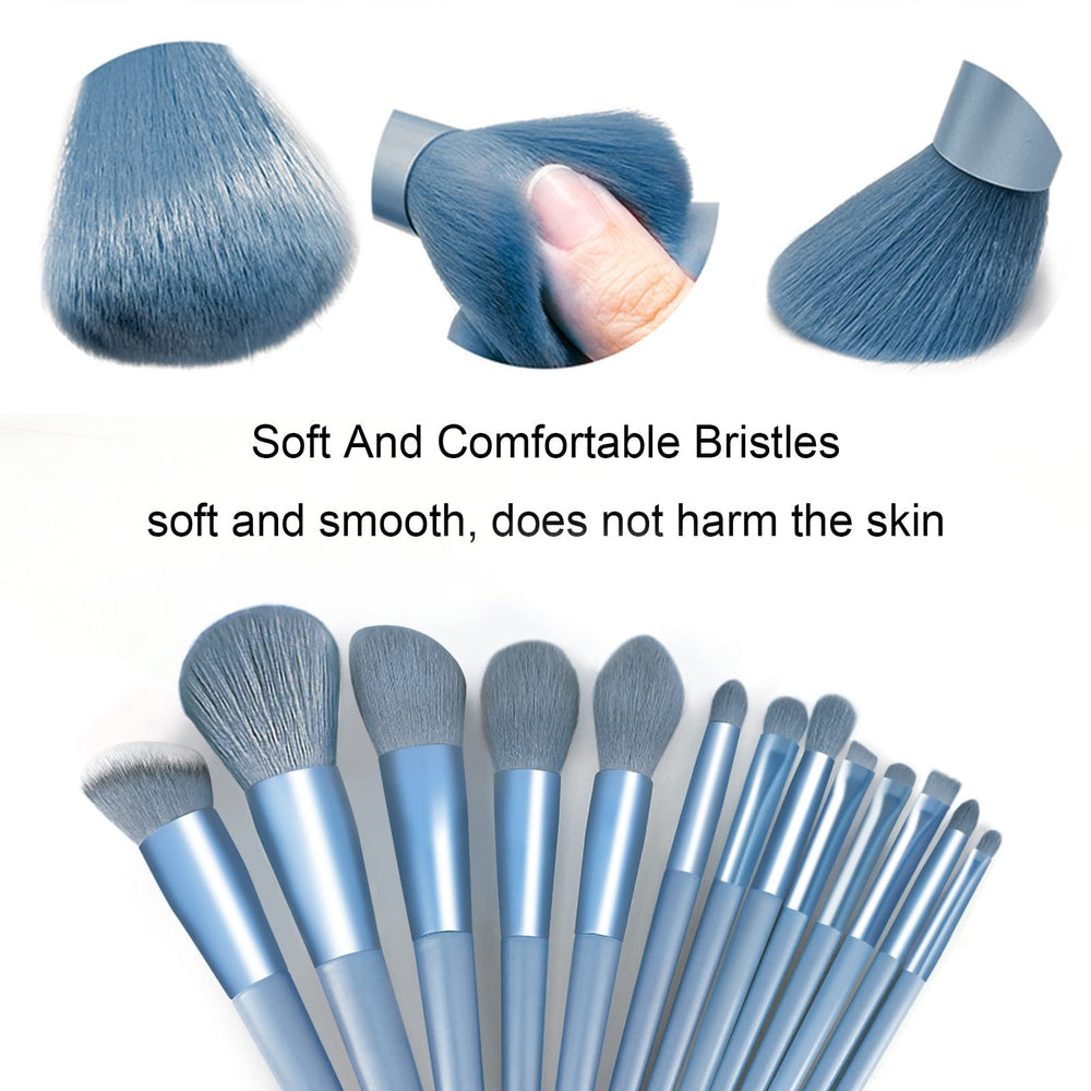 Koccido soft bristles closeup highlight gentle powder pickup for natural-looking finish.