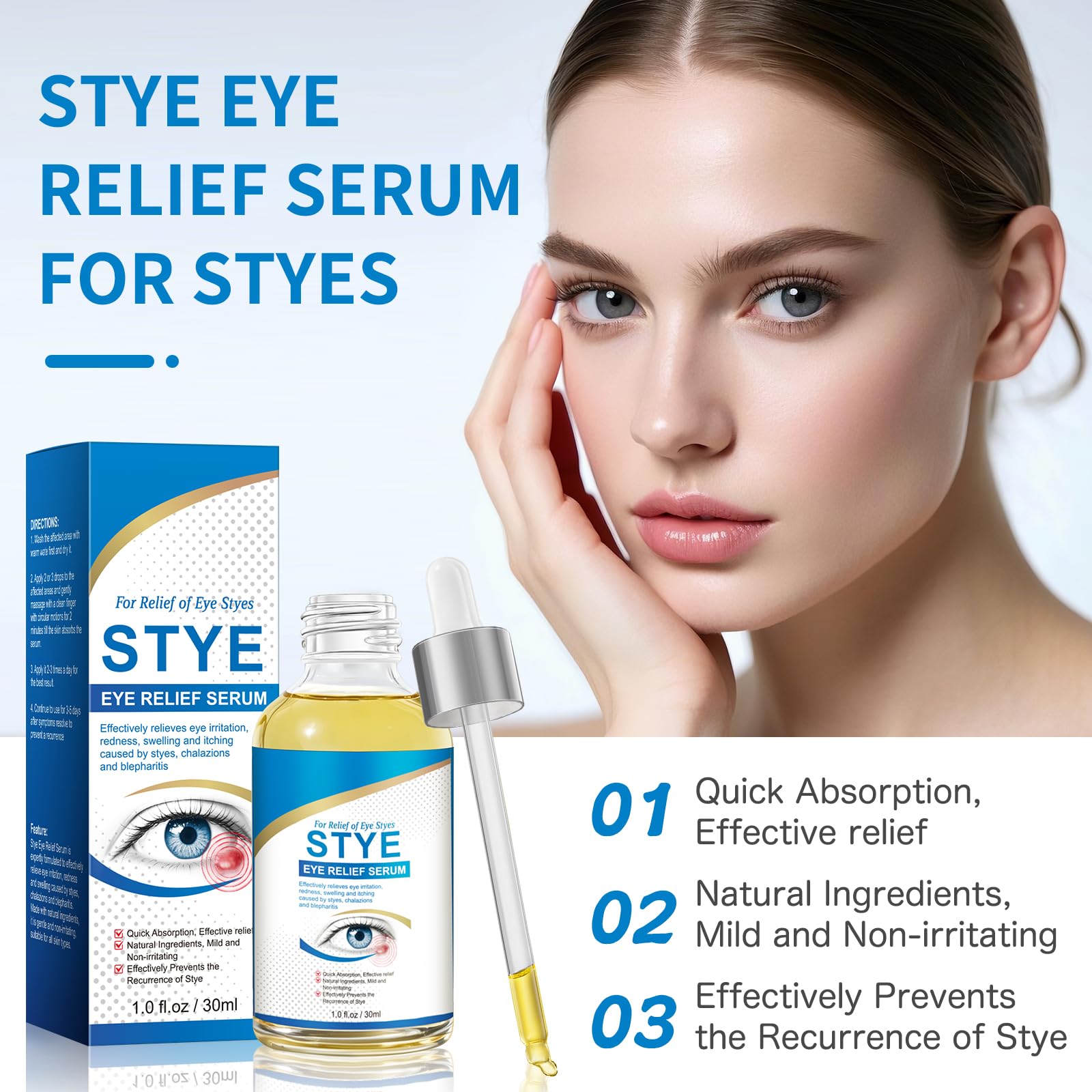 KODASNY Stye Eye Treatment dropper enables precise dosing for fast, targeted relief.