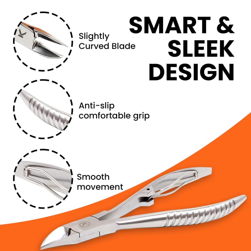 Kohm ingrown toenail clippers professional-use design suits caregivers and clinicians.