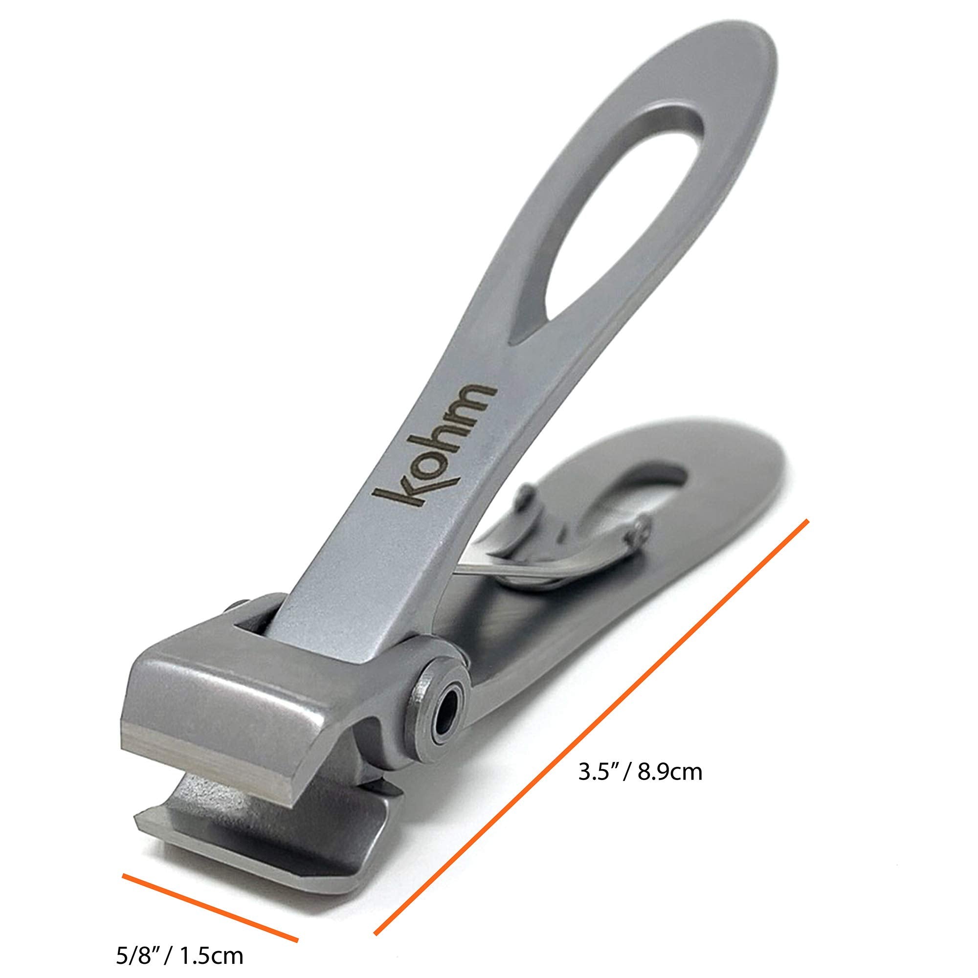 KOHM Nail Clippers durable stainless steel construction for long-lasting nail trimming reliability.