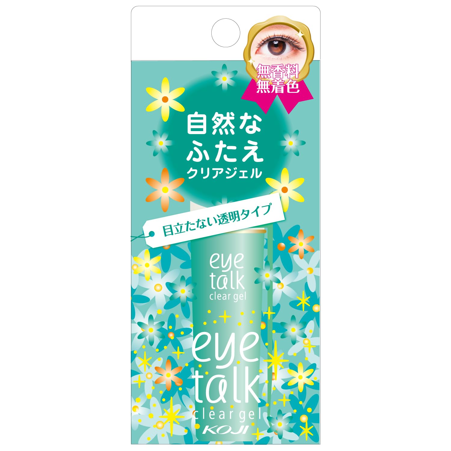 Koji Eyetalk clear eyelid adhesive bottle for invisible eyelid definition.