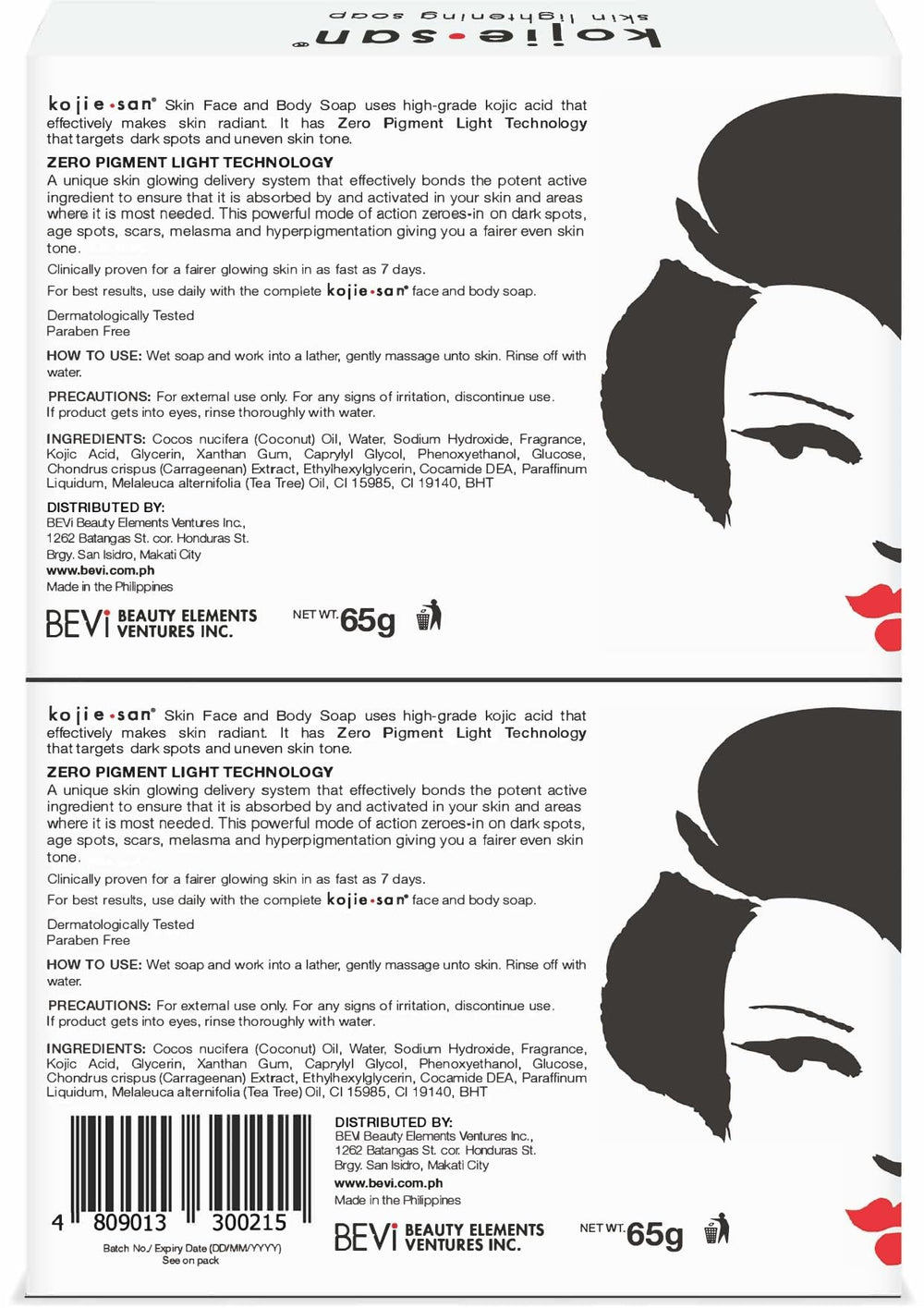Kojie San product demonstrates underarms and neck usage for more even tone.