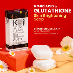 Koji White barra-brillo-natural, piel radiante tras cada uso.