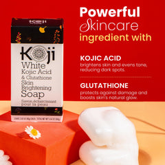 Koji White barra-cuidado-diario, piel hidratada y uniforme tras la ducha.