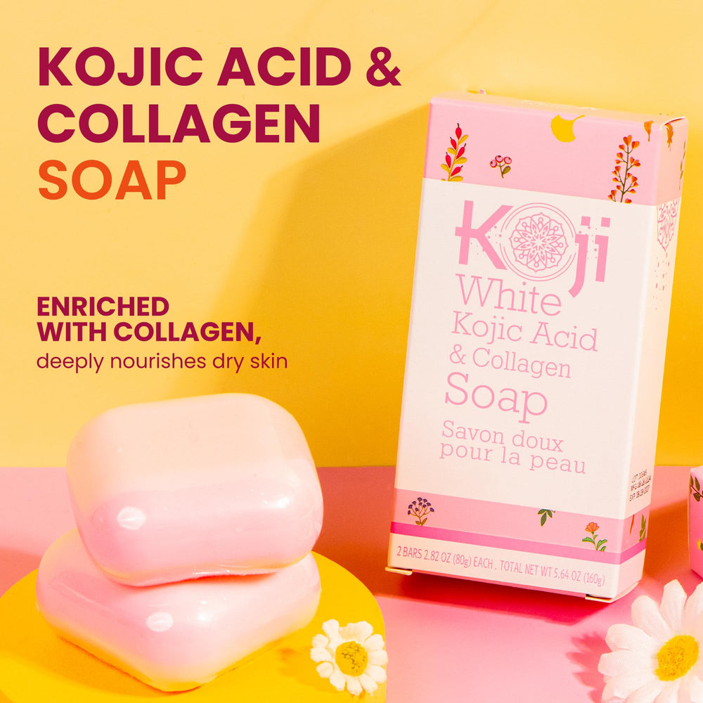 Koji White brightening skin bar for even tone and natural glow.