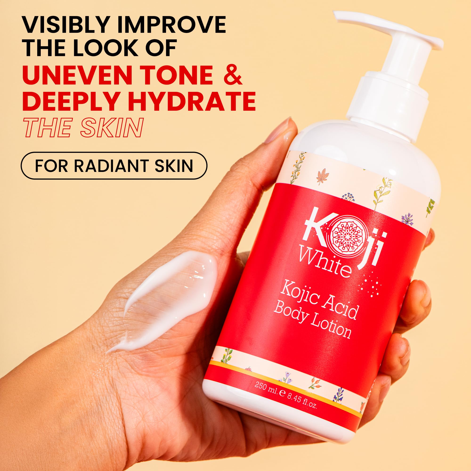 Koji White Kojic Acid Body Lotion lightweight absorption closeup