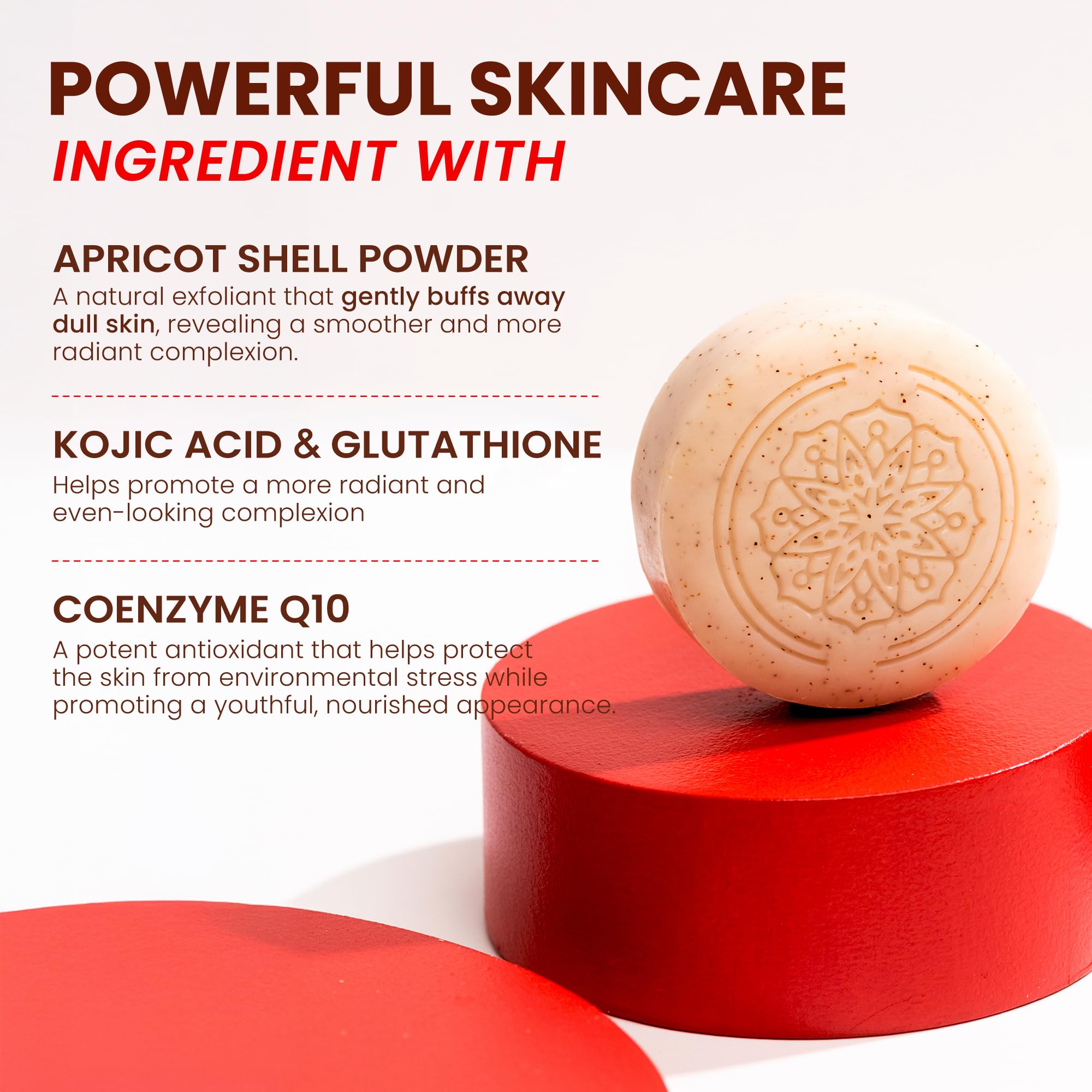 Koji White Kojic Acid Bump Eraser on neck demonstrates gentle exfoliation and brightening