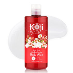 Koji White kojic acid body wash bottle for brightening cleanse