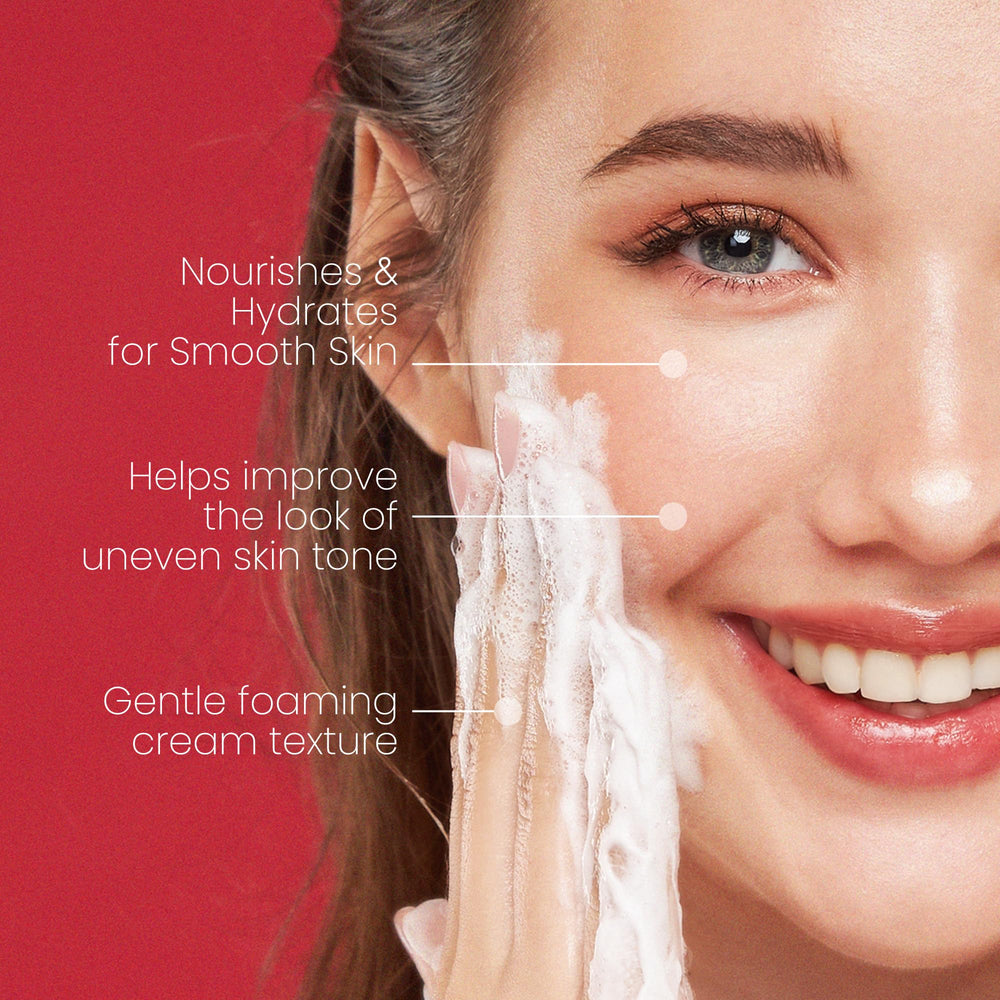 Koji White exfoliation focus image conveys pore cleansing throughout routine